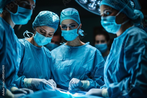 Surgical Team Performing Procedure in Operating Room