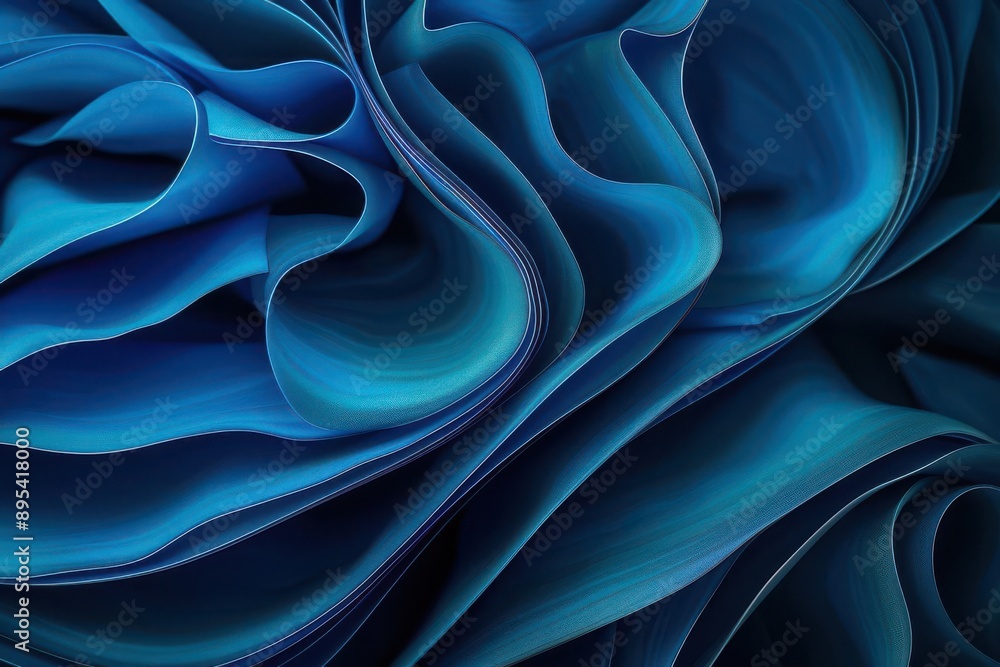 Obraz premium Highresolution image of bending indigo hues, suitable for artistic and commercial use