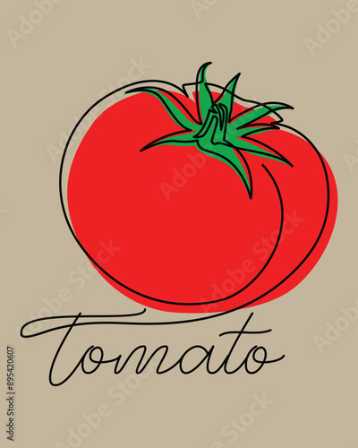 Line art of a tomato
