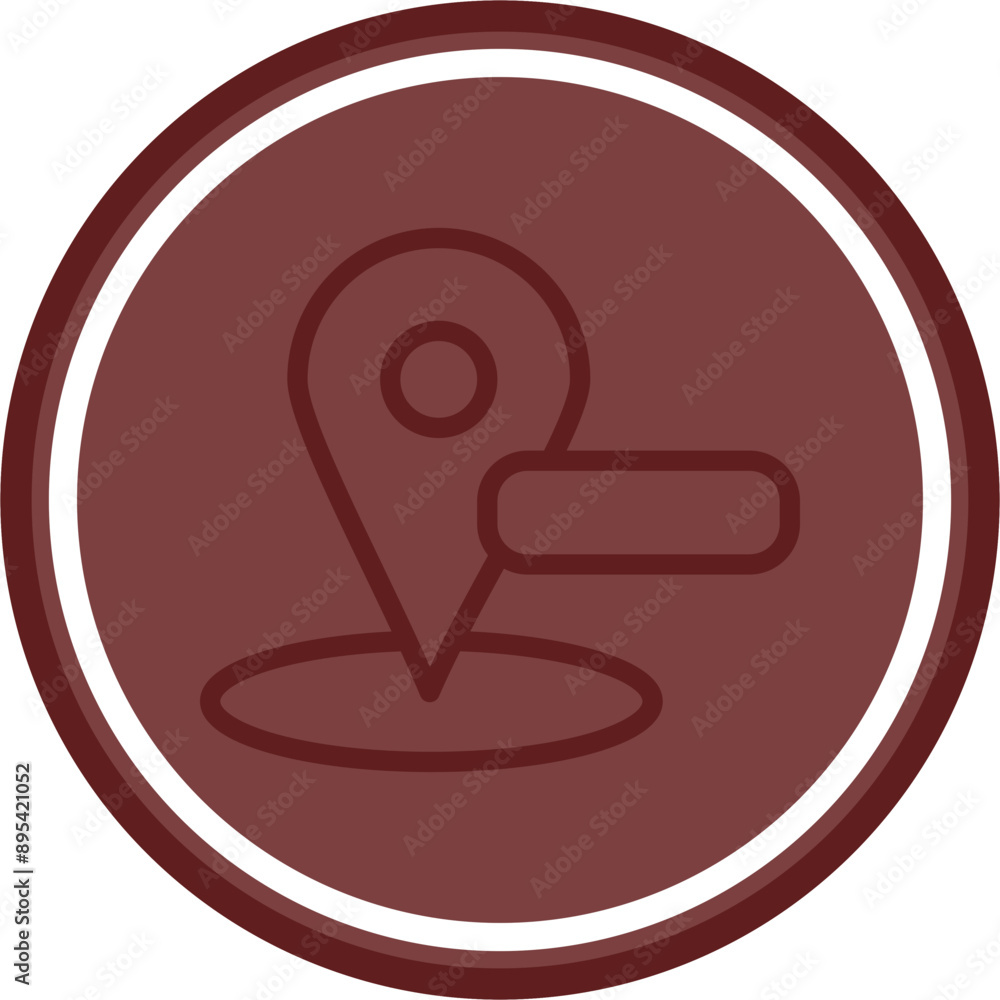 Local SEO Vector Line Double Circle Maroon Local SEO Vector Line Double Circle Maroon