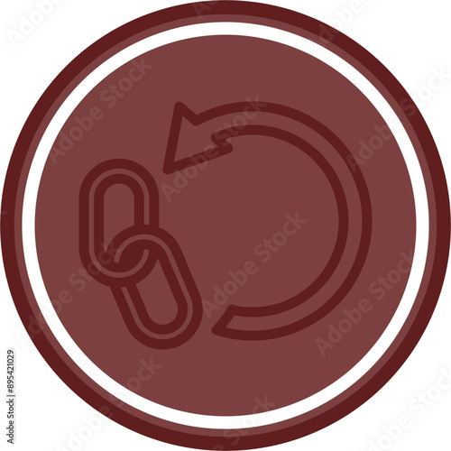 Backlinks Vector Line Double Circle Maroon