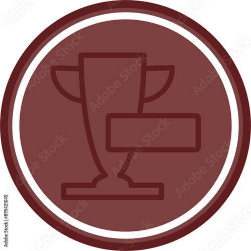 SERP Ranking Vector Line Double Circle Maroon