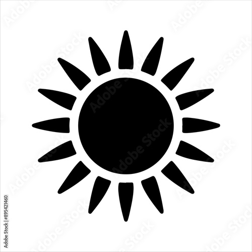 Sun vector silhouette on white background. Donkey icon sign illustration design.