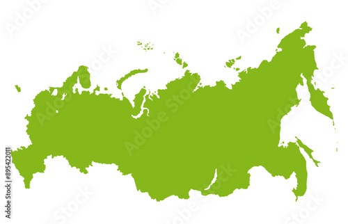 ロシア連邦の地図、シルエット