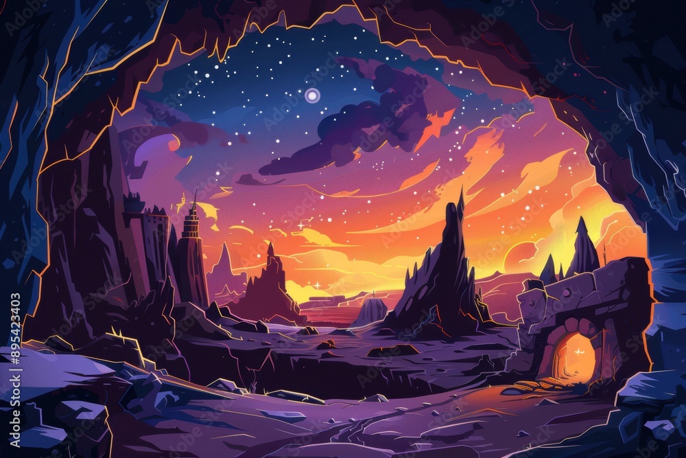Mystical Cave Entrance to a Magical World of Fantasy and Adventure Mystical Cave Entrance to a Magical World of Fantasy and Adventure