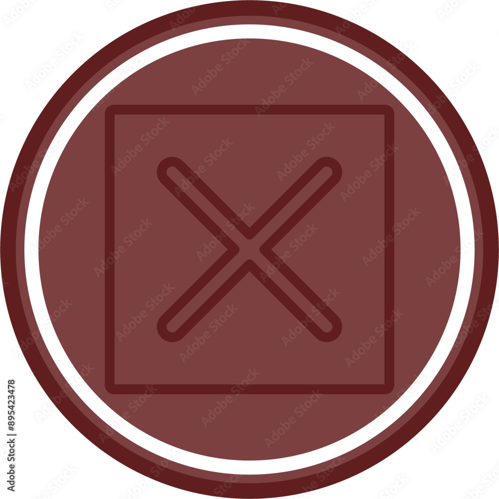 Obraz premium Close Vector Line Maroon Circle Maroon
