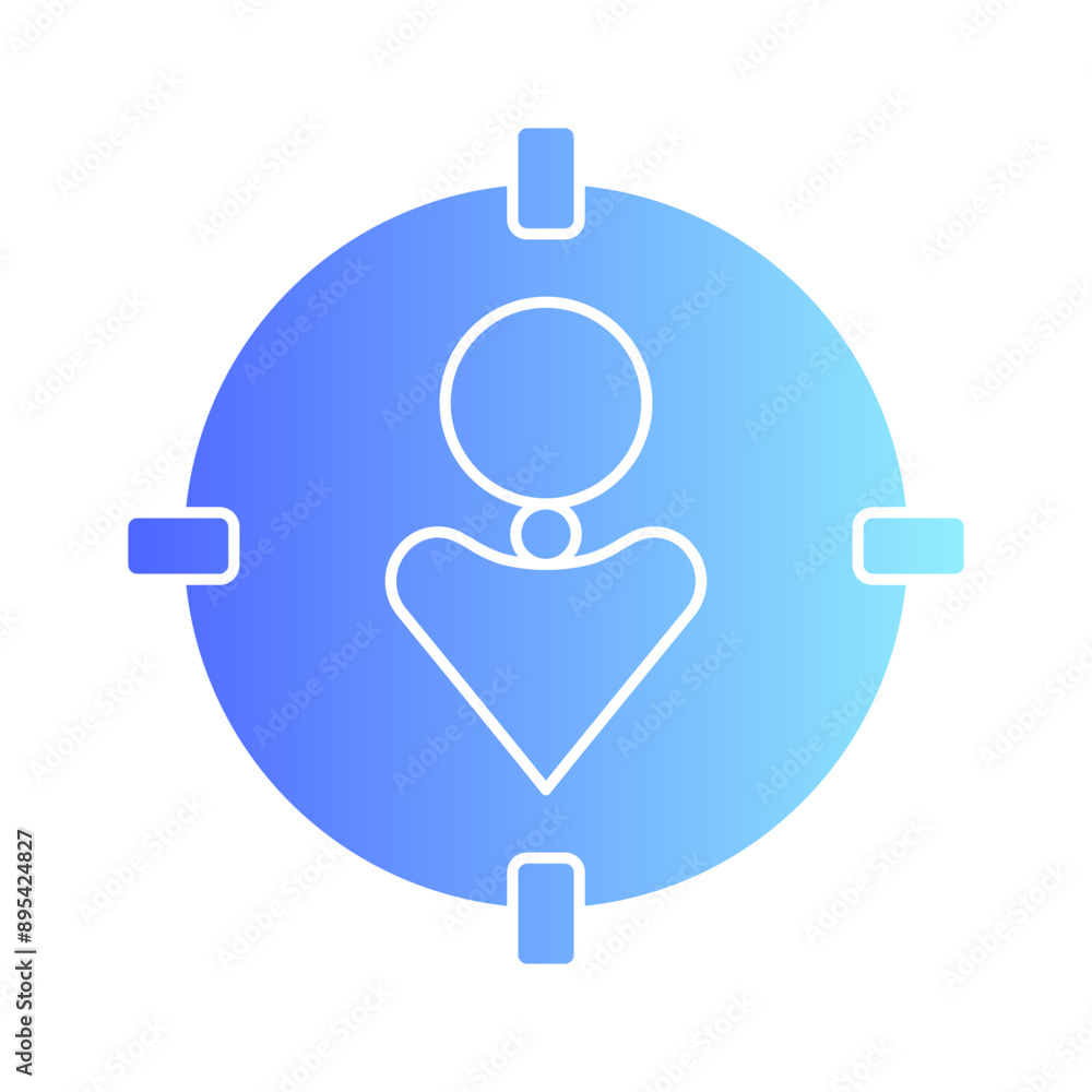 Fototapeta premium target audience Gradient Flat