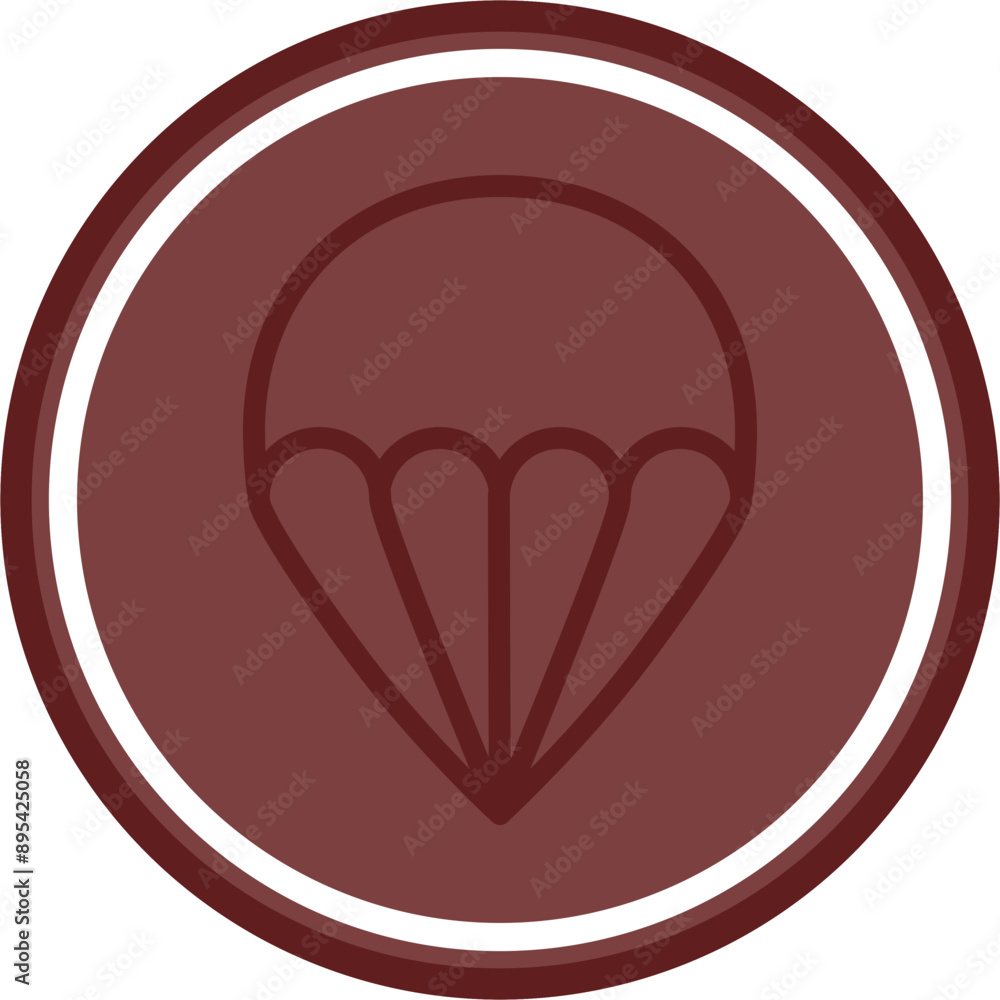 paratrooping Vector Line Double Circle Maroon paratrooping Vector Line Double Circle Maroon