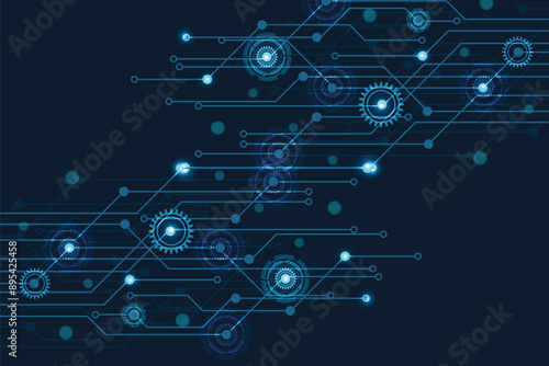 Big Data Visualization Background. Modern futuristic virtual abstract background. Science network pattern, connecting lines and dots. Global network connection