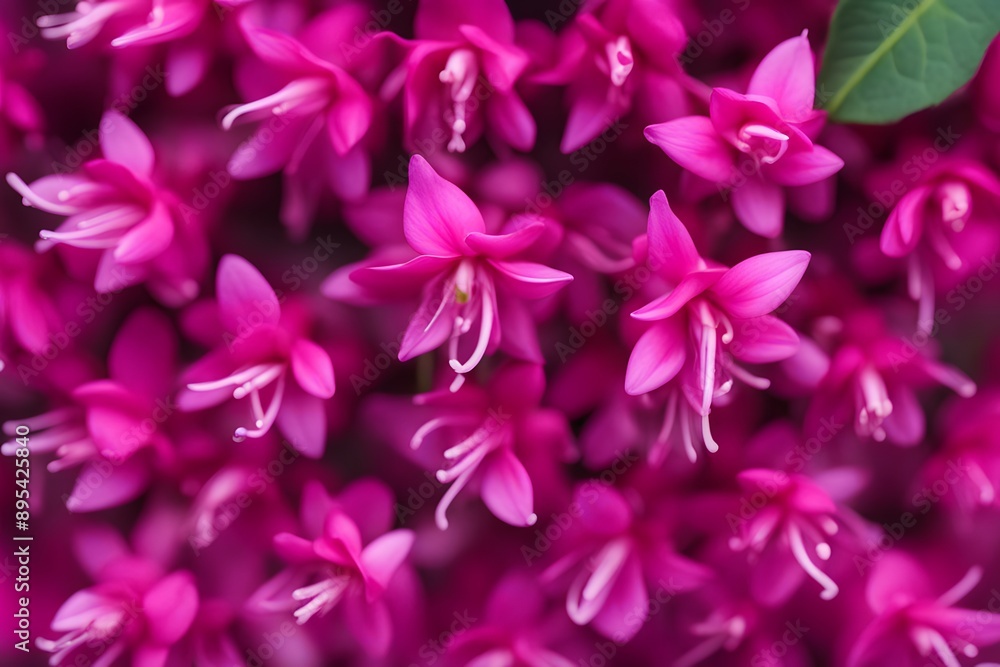 Fuchsias flower bokeh background, AI Generated Fuchsias flower bokeh background, AI Generated