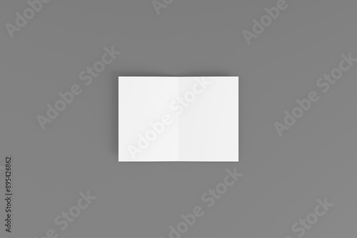 A4 paper folded in half for mockup