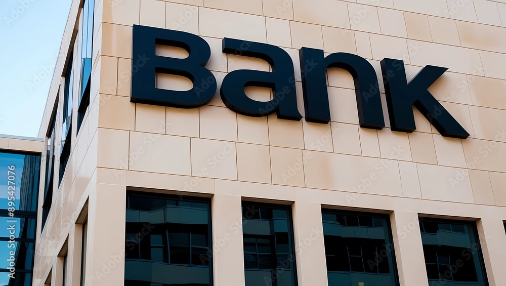 Modern Bank Building with Large Sign
Modern Bank Building with Large Sign