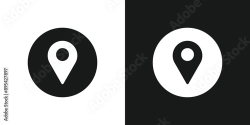 Pin location map icon sign symbol for app or website vector.
