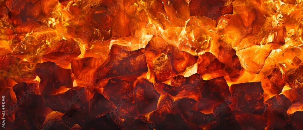Panoramic close-up, high detail scan of warm fire texture, Generative AI Panoramic close-up, high detail scan of warm fire texture, Generative AI