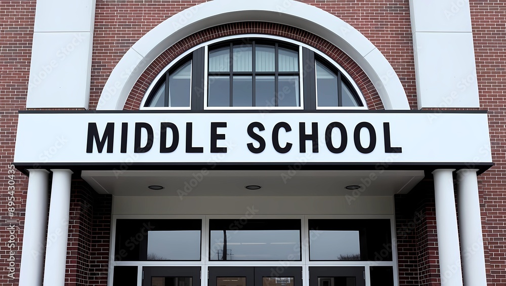 Middle School Building with Arched Entrance
Middle School Building with Arched Entrance