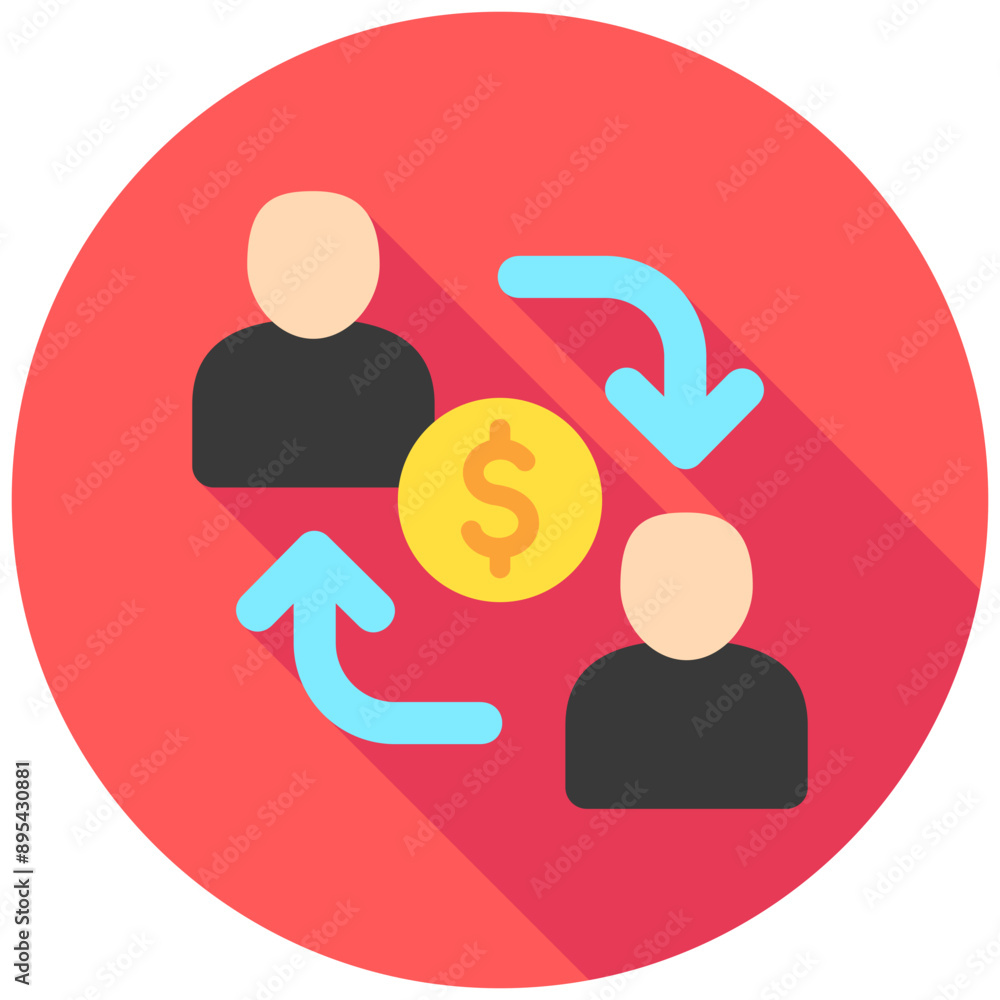 Lending rounded multi color icon, related to financial technology theme. use for UI or UX kit, app and web development. Lending rounded multi color icon, related to financial technology theme. use for UI or UX kit, app and web development.