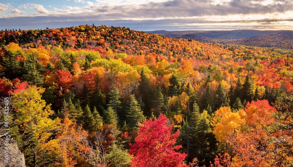 Firefly Patchwork of autumn colours in a forest in the Laurentides Firefly Patchwork of autumn colours in a forest in the Laurentides