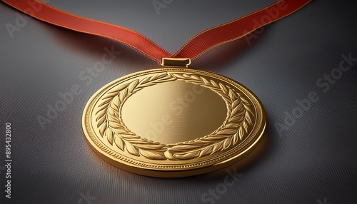 Firefly Champion gold medal with lanyard mockup, gold, medal, award, achievement, round, circle, nec photo