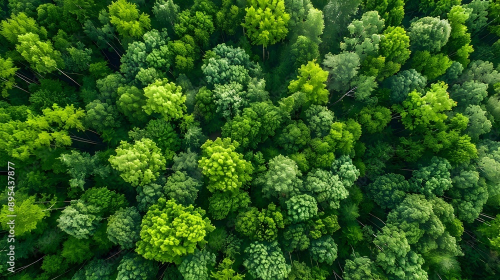 Aerial View of Lush Green Forest Canopy with Vibrant Foliage Aerial View of Lush Green Forest Canopy with Vibrant Foliage