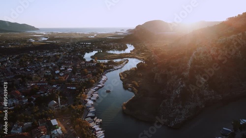 Stunning Aerial Drone Footage of Dalyan, Turkey at Sunset - Captured with DJI Mini 3 Pro