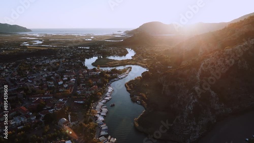 Stunning Aerial Drone Footage of Dalyan, Turkey at Sunset - Captured with DJI Mini 3 Pro