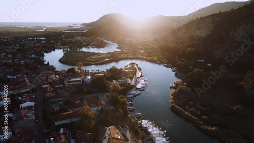 Stunning Aerial Drone Footage of Dalyan, Turkey at Sunset - Captured with DJI Mini 3 Pro