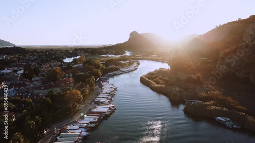 Stunning Aerial Drone Footage of Dalyan, Turkey at Sunset - Captured with DJI Mini 3 Pro