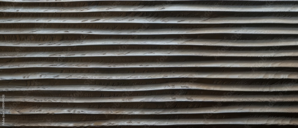 Panoramic close-up, high detail scan of grooved lines texture, Generative AI Panoramic close-up, high detail scan of grooved lines texture, Generative AI