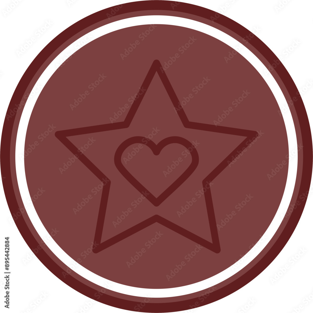 favourite Vector Line Double Circle Maroon favourite Vector Line Double Circle Maroon