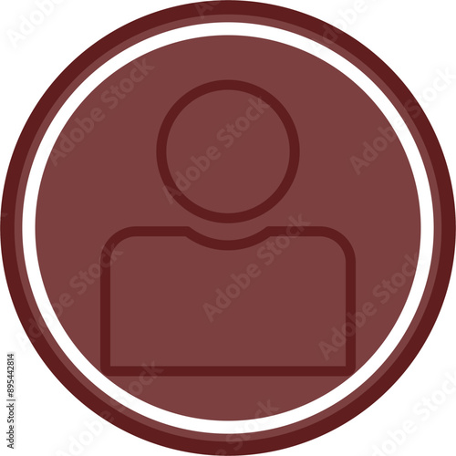 user Vector Line Double Circle Maroon