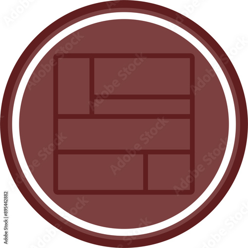 layout Vector Line Double Circle Maroon