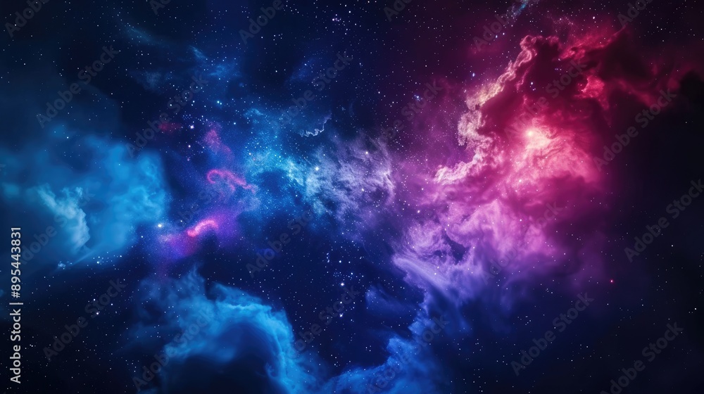 Fototapeta premium Colorful space galaxy cloud nebula. Universe science astronomy. Supernova background wallpaper.