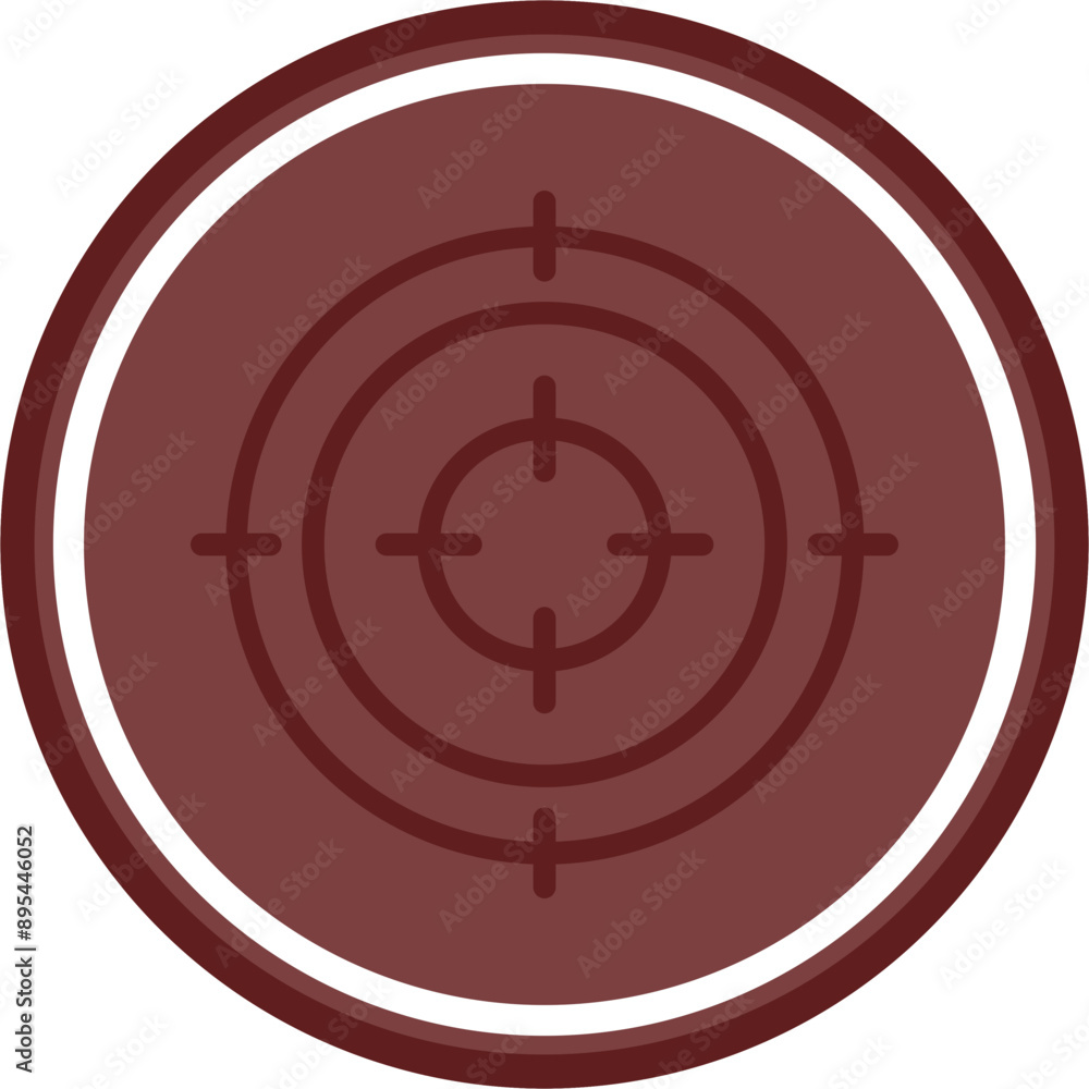 Scope Vector Line Double Circle Maroon Scope Vector Line Double Circle Maroon
