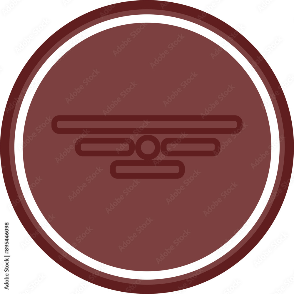 Flying Badge Vector Line Double Circle Maroon Flying Badge Vector Line Double Circle Maroon