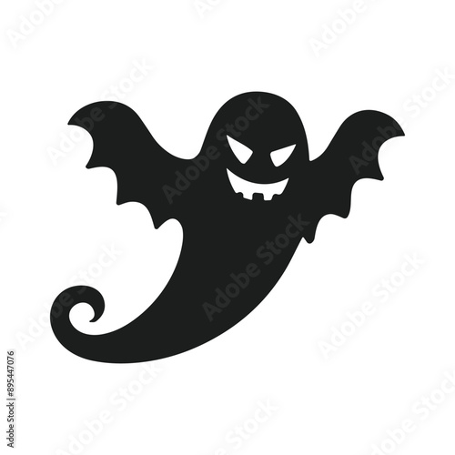 A Halloween ghost silhouette vector