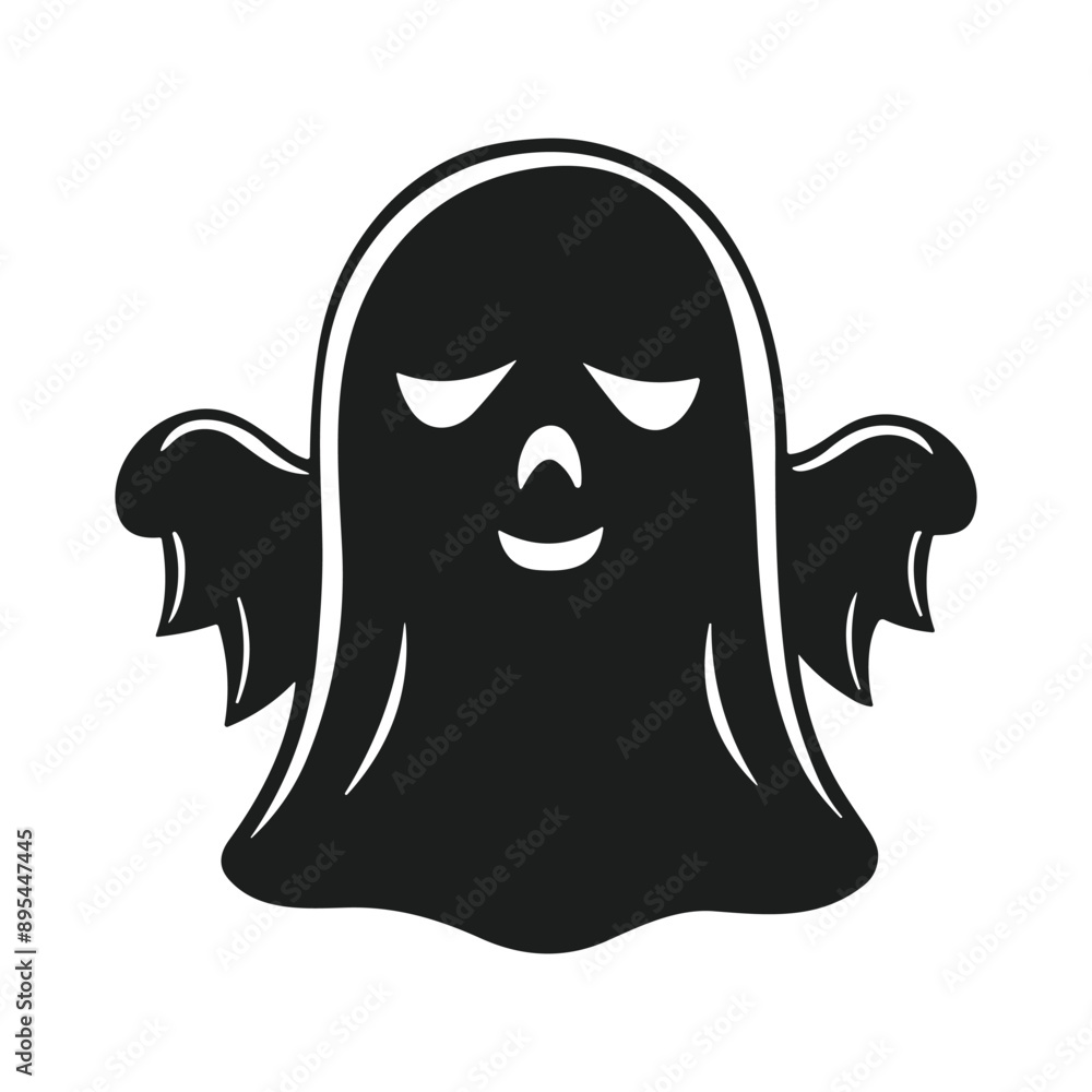 A Halloween ghost silhouette vector A Halloween ghost silhouette vector