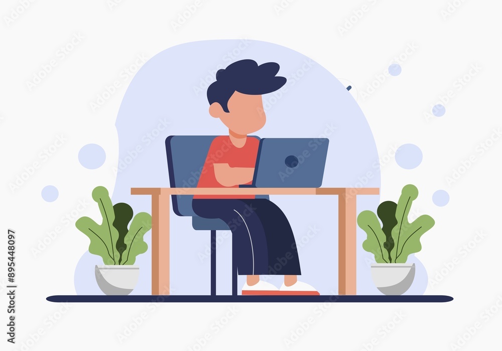 students are studying in front of a study table with a laptop students are studying in front of a study table with a laptop