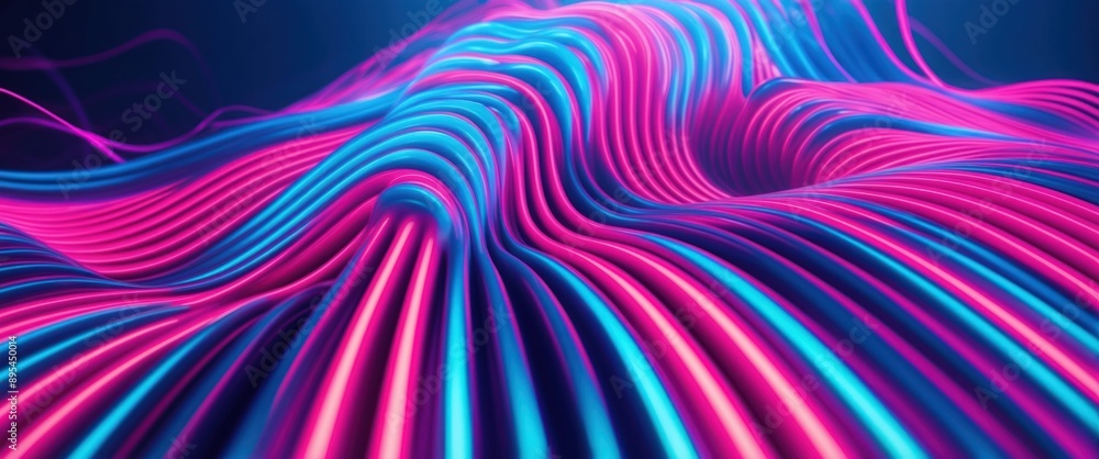 A vibrant neon wave design creating a dynamic and futuristic atmosphere, perfect for tech, art, and digital themes A vibrant neon wave design creating a dynamic and futuristic atmosphere, perfect for tech, art, and digital themes