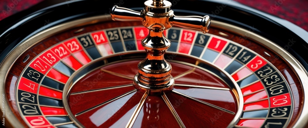 A close up of a roulette wheel, symbolizing excitement and chance, perfect for casino themed events and gambling promotions A close up of a roulette wheel, symbolizing excitement and chance, perfect for casino themed events and gambling promotions