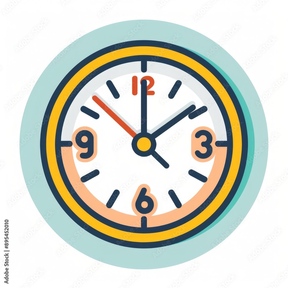Timeless Clock Icon for Website Design on Isolated Background Timeless Clock Icon for Website Design on Isolated Background