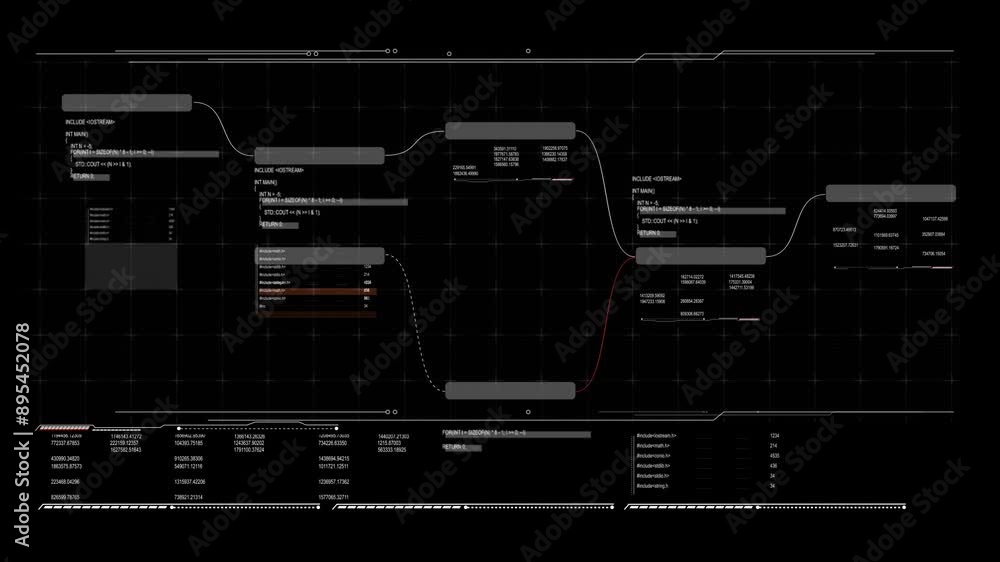 Abstract technology background. Computer interface hud motion texture ...