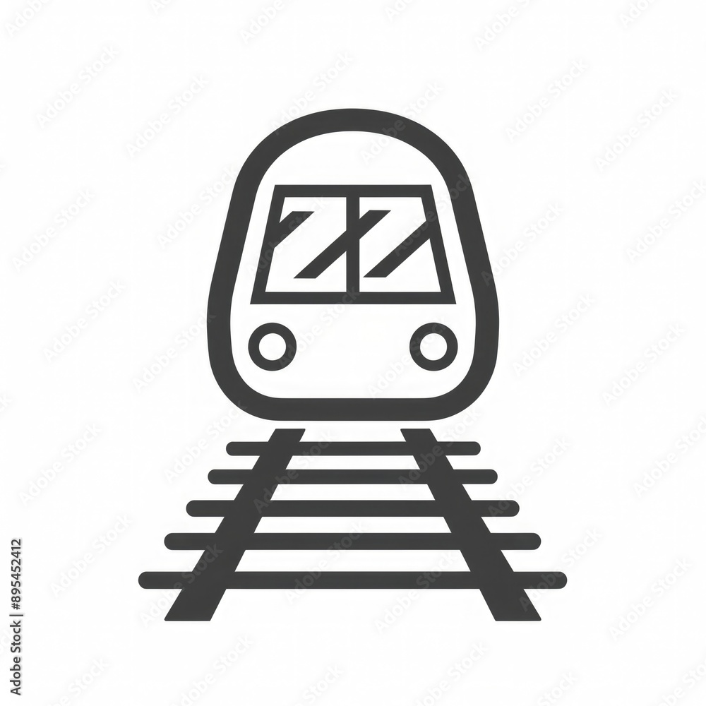 Train Icon Illustration on White Background Train Icon Illustration on White Background