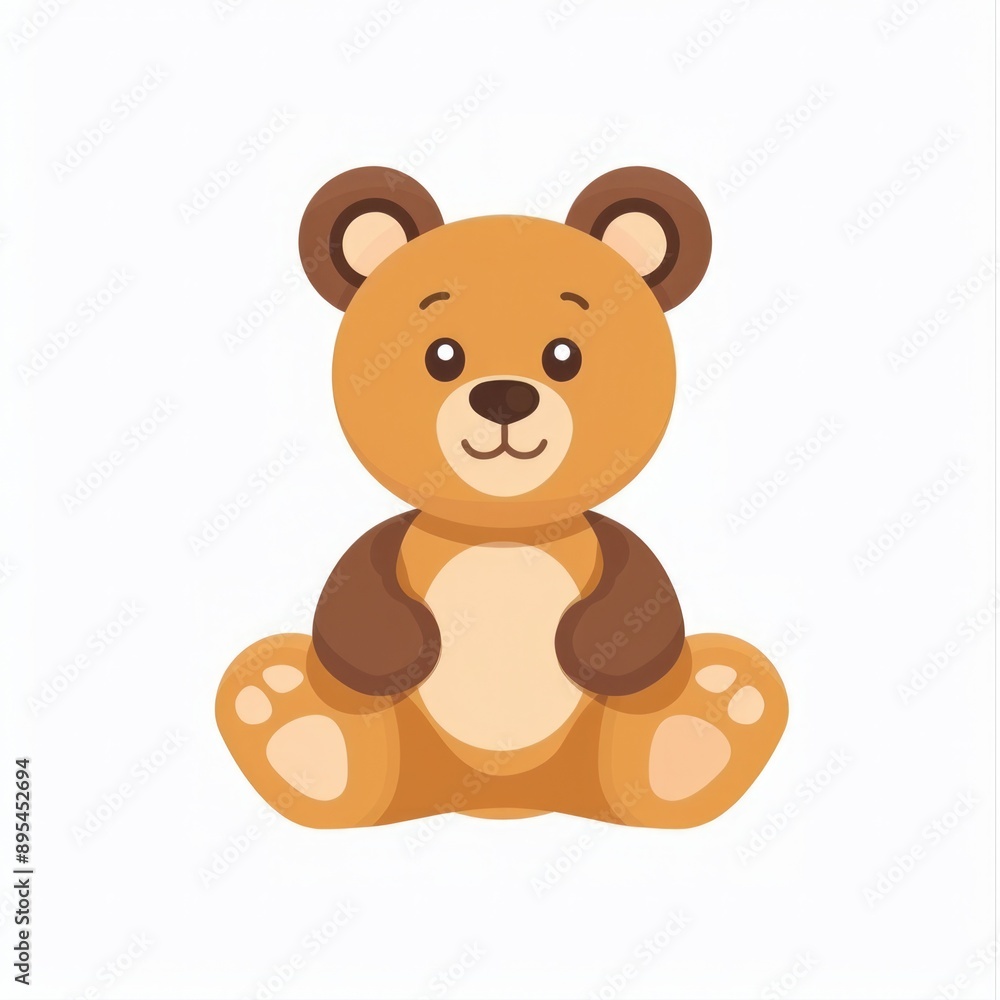 Teddy Bear Vector Icon Illustration Centered on White Background for Website Design Teddy Bear Vector Icon Illustration Centered on White Background for Website Design