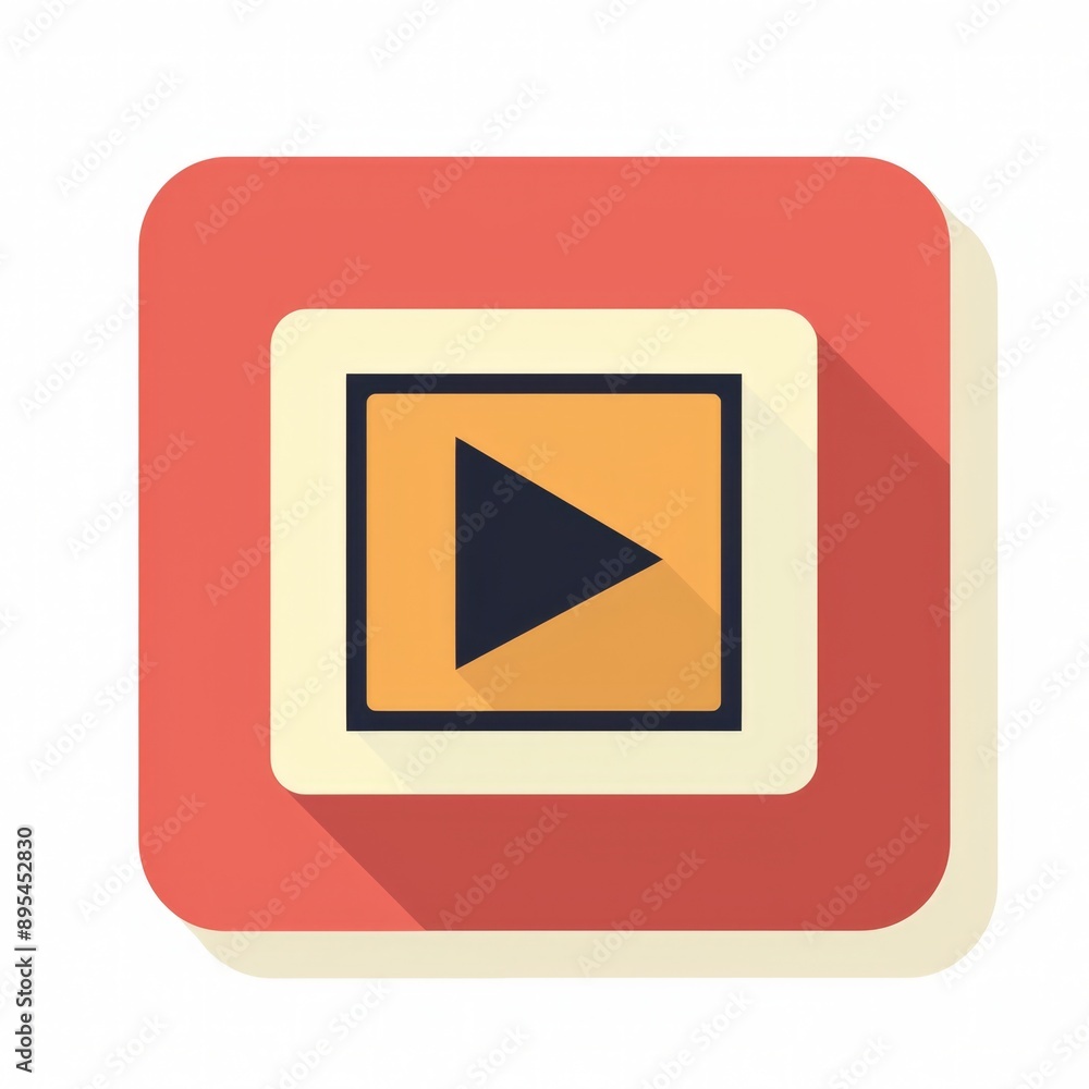 Play Button Icon for Website Illustration on White Background Play Button Icon for Website Illustration on White Background