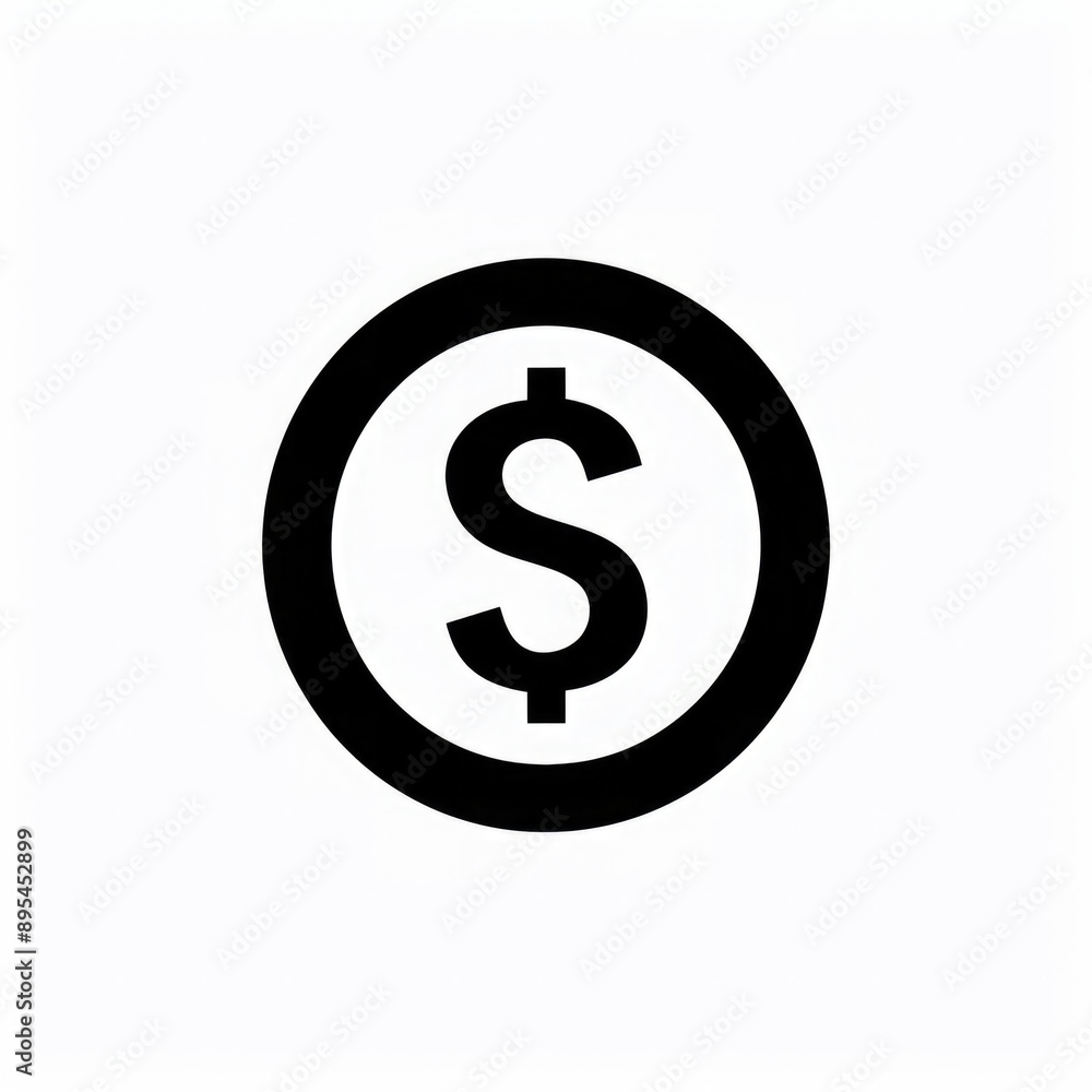 Dollar Euro Sign Vector Icon Illustration on White Background Dollar Euro Sign Vector Icon Illustration on White Background