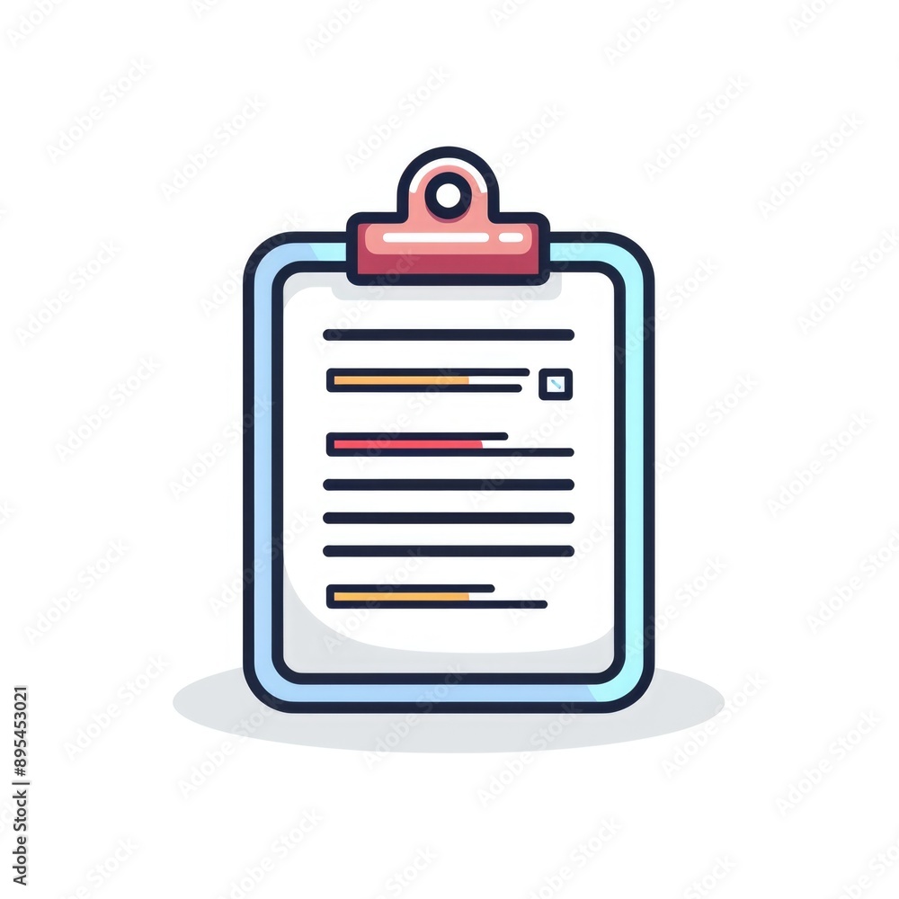 Clipboard Icon Illustration on White Background Clipboard Icon Illustration on White Background
