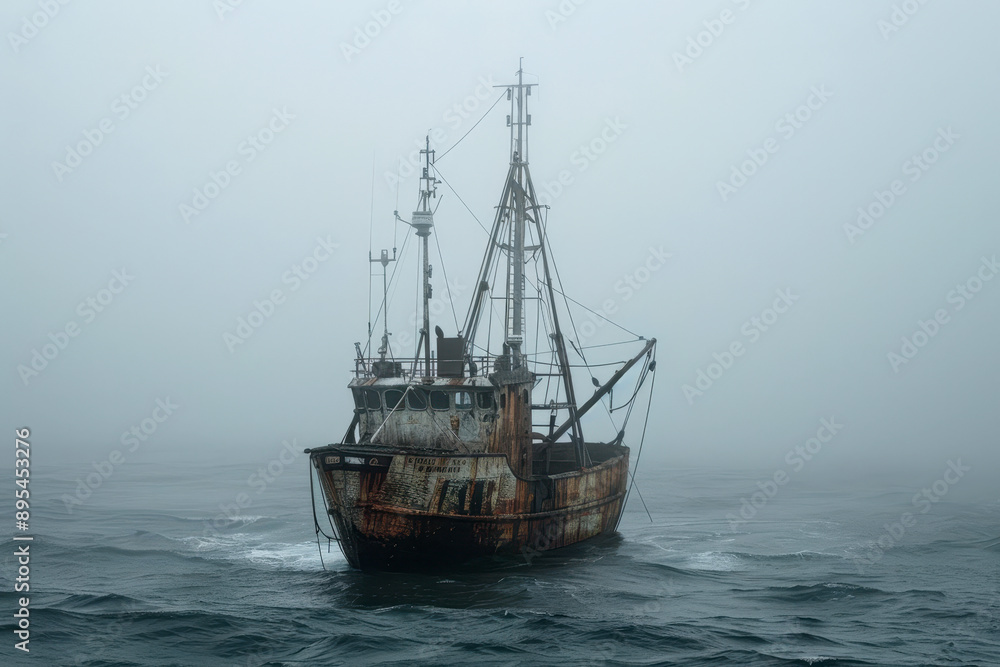 Fishing and sorting crabs in the Bering Sea. AI generative. Fishing and sorting crabs in the Bering Sea. AI generative.