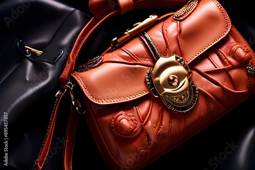 red leather bag photo