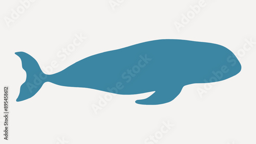 Blue whale silhouette illustration