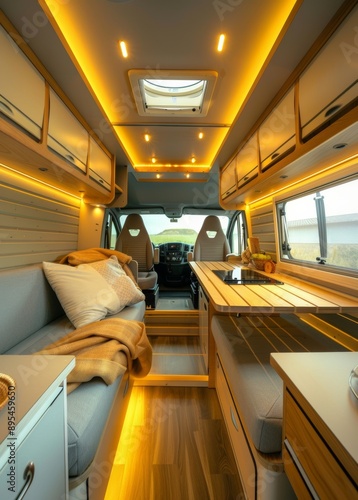 Interior of a camper car..